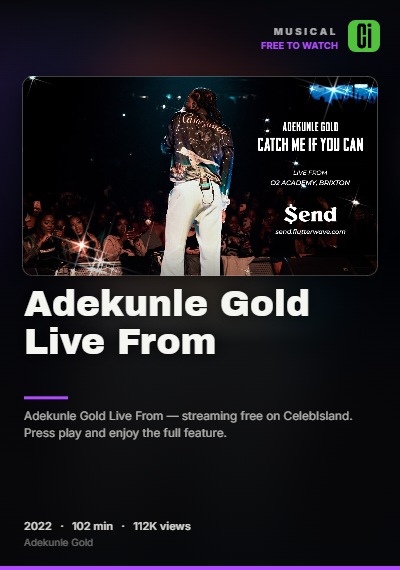 Adekunle Gold Live From