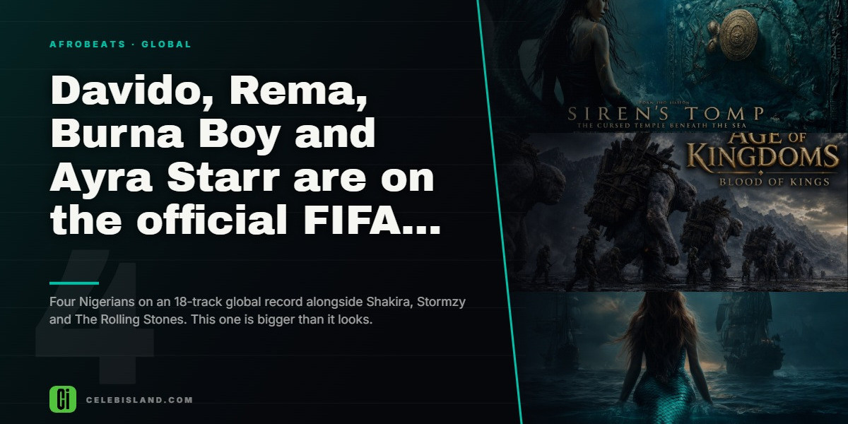 Davido, Rema, Burna Boy and Ayra Starr are on the official FIFA World Cup 2026 album
