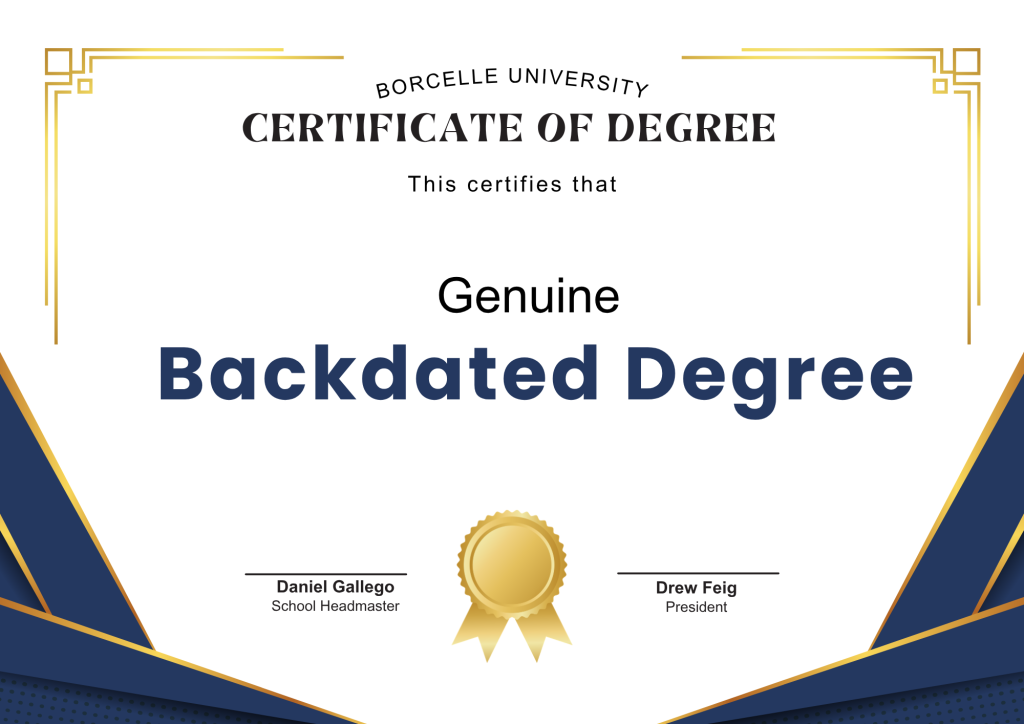 Get Genuine Backdated Degree - 100% Legal Way