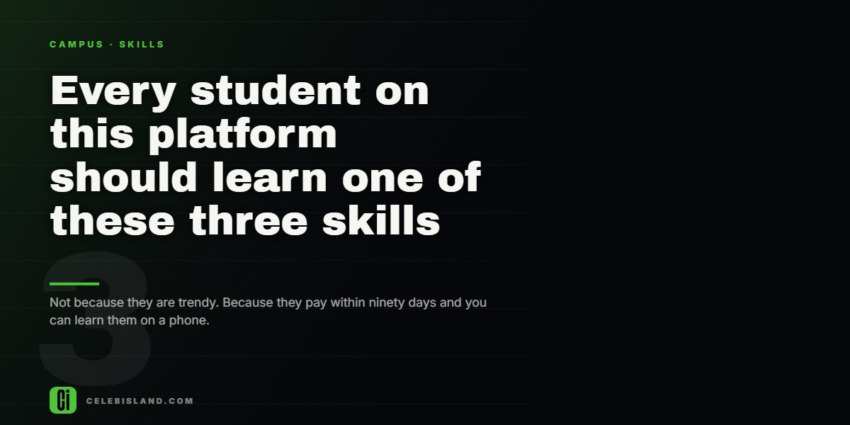 Every student on this platform should learn one of these three skills