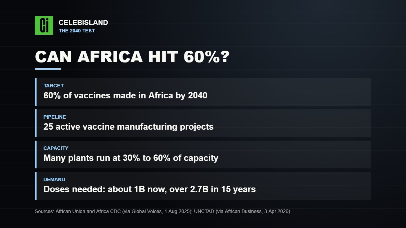 The 2040 test: 60 percent target, 25 projects, plants at 30 to 60 percent capacity